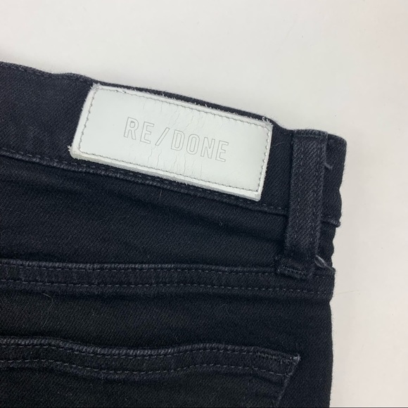 RE/DONE 90’s High Rise Ankle Crop Raw Hem Black Jeans Sz 31 - Picture 11 of 11